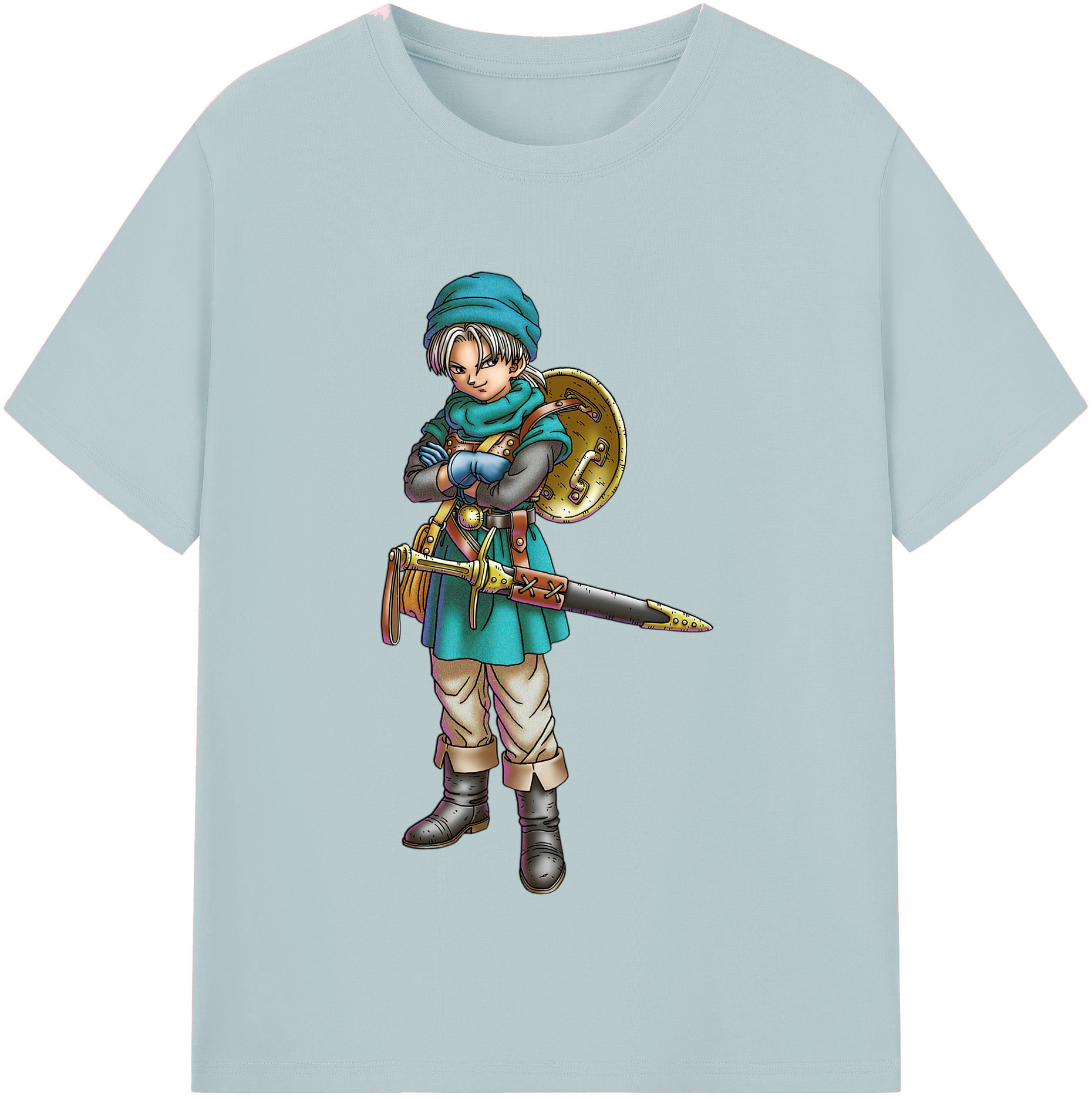 （画像用） ドラゴンクエスト Doragon Kuesuto Dragon Quest 綿100％半袖Tシャツ（フロントプリント）